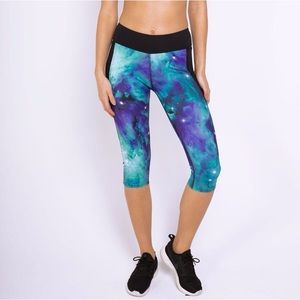 BlackMilk GALAXY TEAL COMBAT PANTS - Sz S